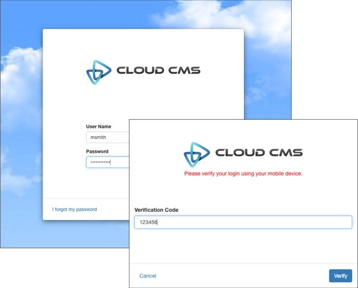 Secure login with MFA