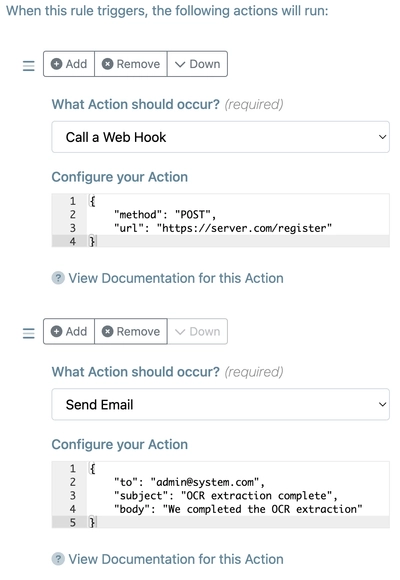 Create Rules with Actions